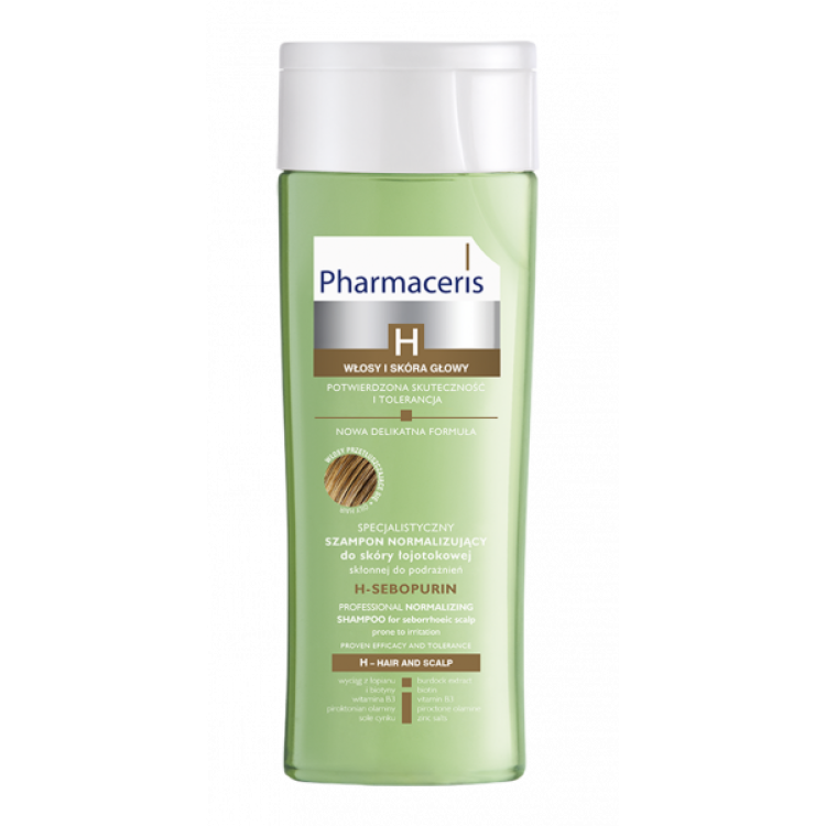 PHARMACERIS H professional normalizing shampoo for seborrhoeic scalp and oily hair H-SEBOPURIN, 250ml
