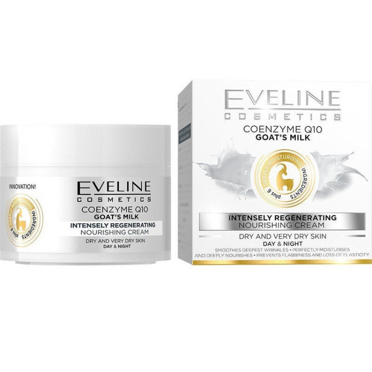 Eveline Coenzyme Q10 Goat's Milk Nourishing Regenerating Day/Night Cream 50ml