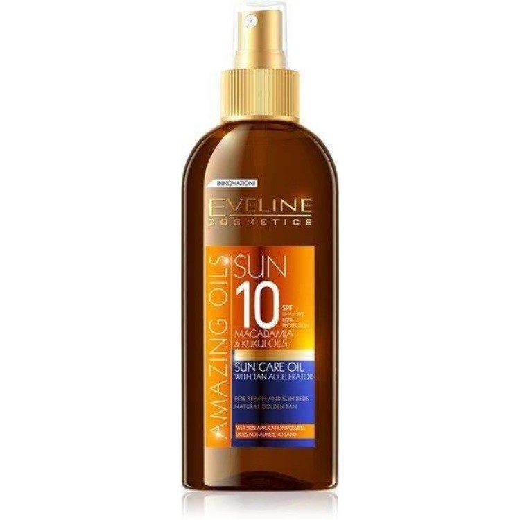 Eveline Amazing Oils Sun Care Tanning Accelerator Oil with SPF 10 150ml