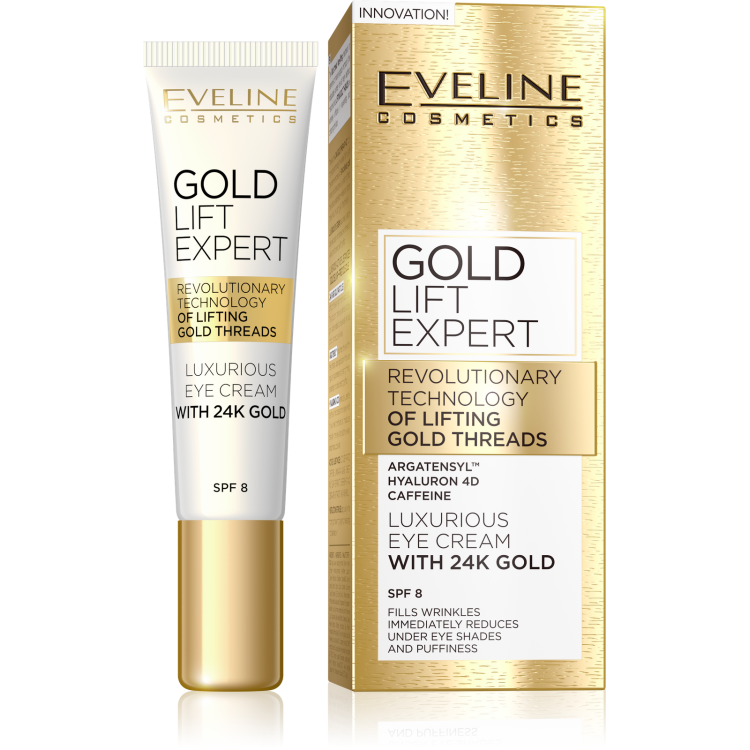 Eveline Gold Lift Expert Luxurious Golden Eye and Eyelid Cream SPF8 15ml