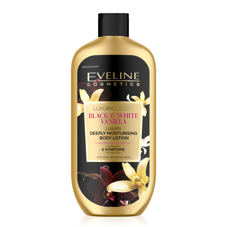 Eveline Luxury Expert Black & White Vanilla Deeply Moisturising Body Lotion 350ml