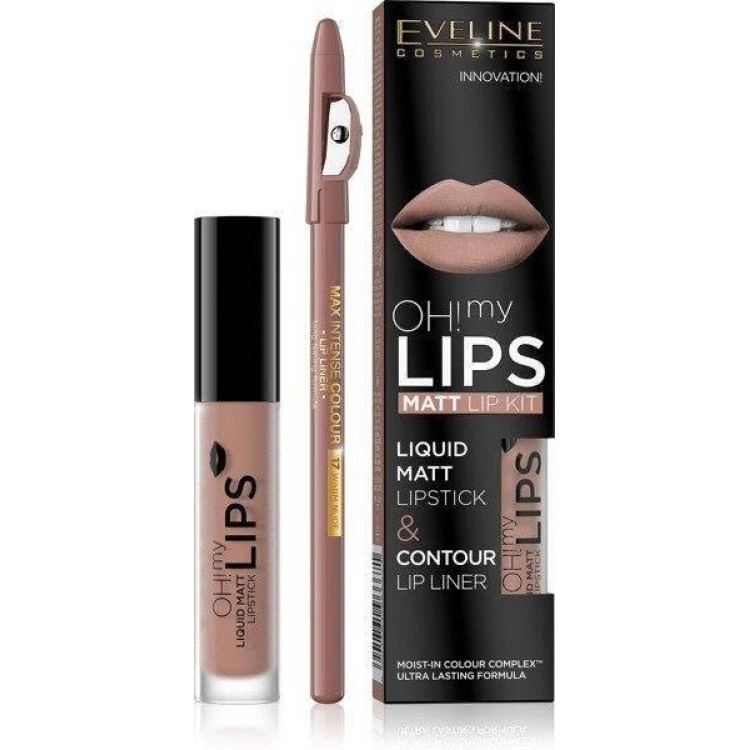 Eveline Oh My LIps Liquid Lipstick Matt Crayon No 01 Neutral Nude 1 Piece