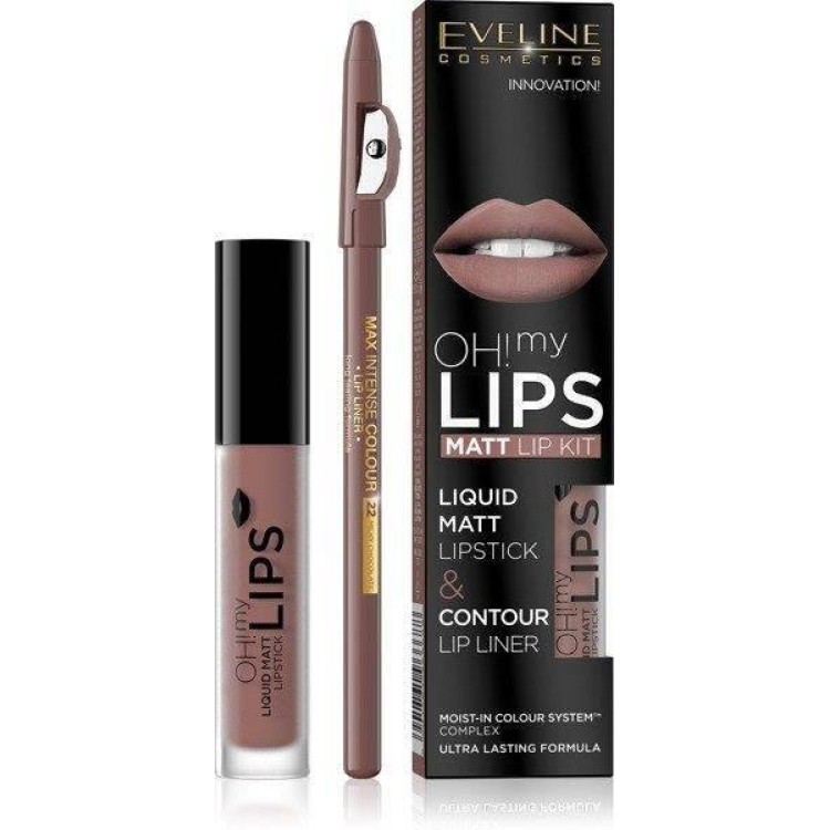 Eveline Oh My Lips Liquid Lipstick Crayon No 02 Milky Chocolate 1 Piece