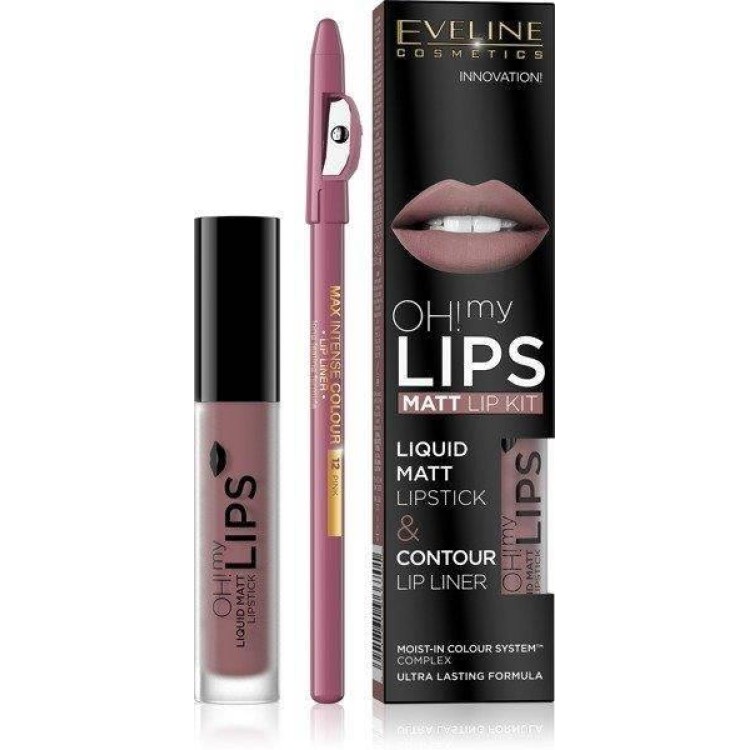 Eveline  Oh My Lips Matt Lipstick Liquid Crayon No 04 Sweet Lips 1 Piece