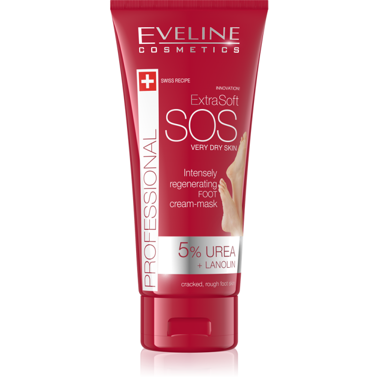 Eveline Extra Soft SOS 5% Urea Intensively Regenerating Cream Foot Mask  100ml