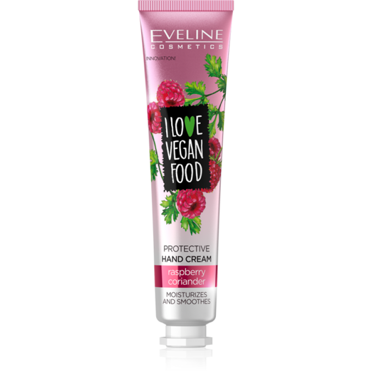 Eveline I Love Vegan Food Protective Hand Cream Raspberry dnd Coriander 50ml