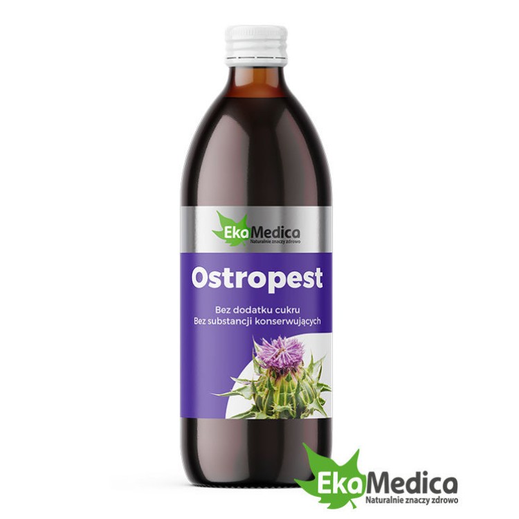 EkaMedica Natural Milk Thistle Juice Without Sugar, It Supports Digestion 500ml