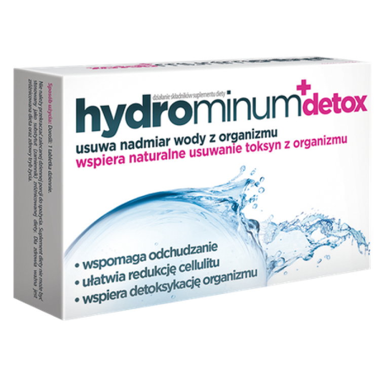 Hydrominum Detox for Water Elimination and Toxin Removal 30 Tablets