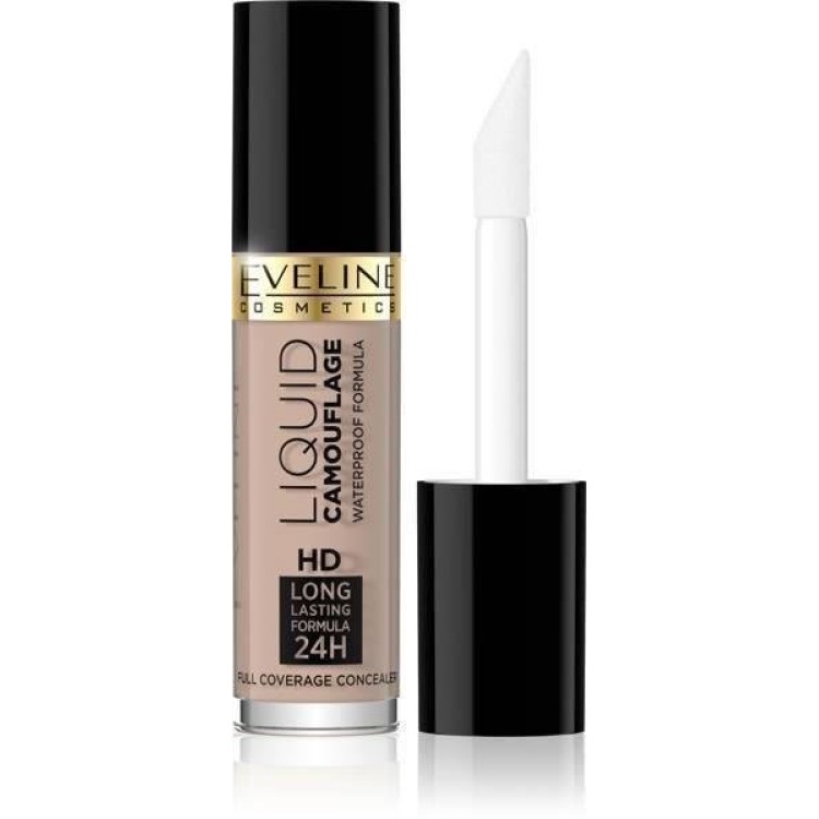 Eveline Liquid Camouflage 24 HD Lasting Face Concealer High Coverage 02 A Beige 5ml