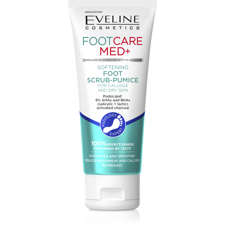 Eveline Foot Care Med+ Softening Foot Scrub-Pumice for Callous and Dry Skin 100ml