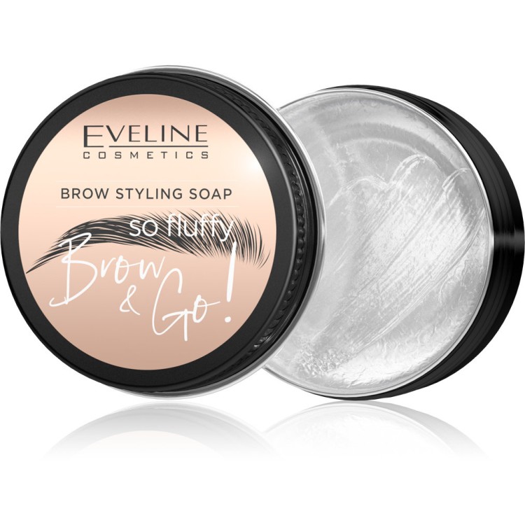 Eveline Brow & Go Gel Soap for Styling Eyebrows Natural Effect Vegan 25g