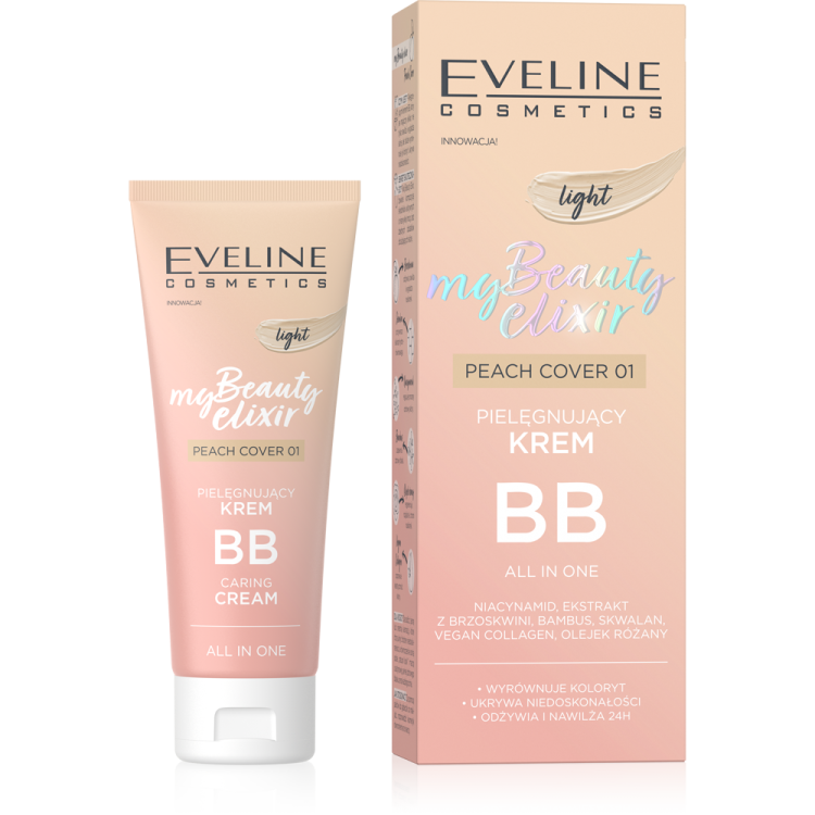 Eveline My Beauty Elixir Nourishing BB Cream All In One Light Peach Cover No. 1 30ml