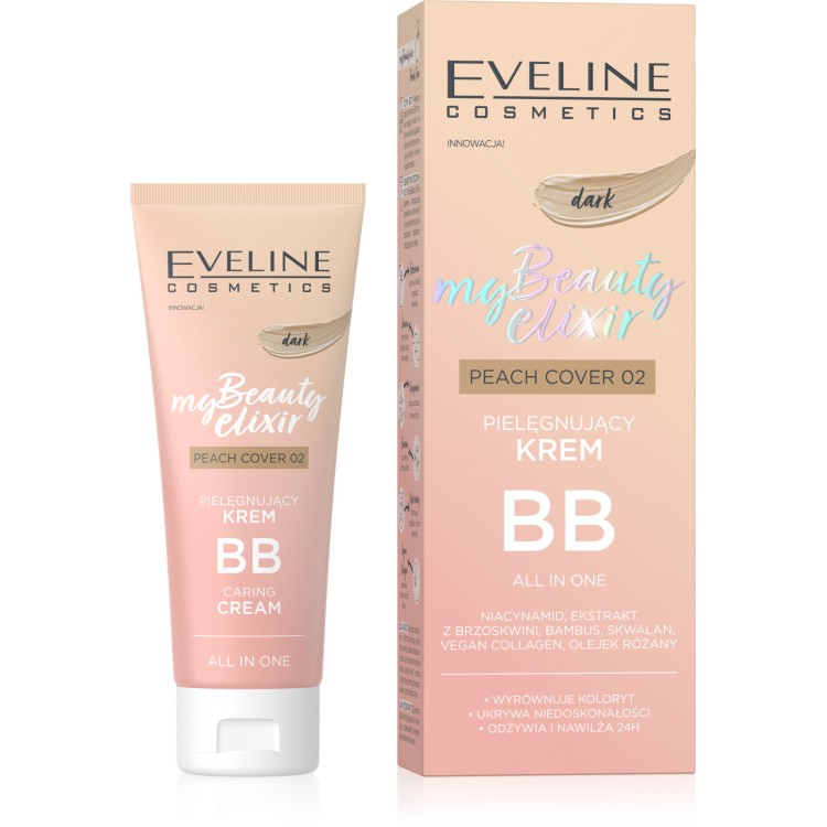 Eveline My Beauty Elixir Nourishing BB Cream All In One Dark Peach Cover No. 2 30ml