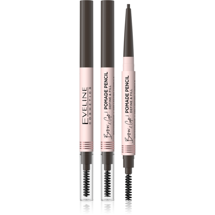 Eveline Brow & Go Waterproof Pomade Eyebrow Pencil Dark Brown 1 Piece