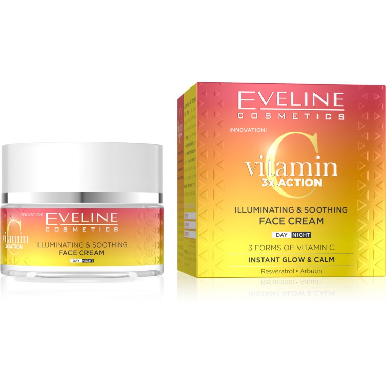 Eveline Vitamin C 3x Action Illuminating and Soothing Face Cream Day and Night 50ml