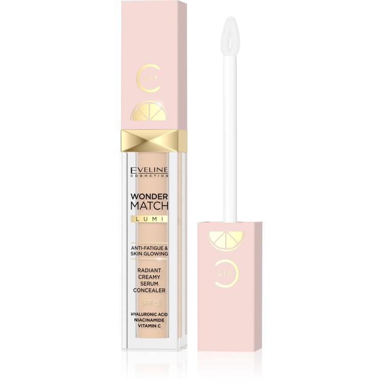 Eveline Wonder Match Lumi Illuminating Concealer with Vitamin C SPF15 No.15 Natural 6.8ml