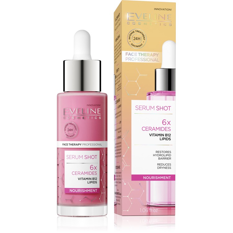 Eveline Serum Shot Concentrated Nourishing Treatment 6x Ceramides for Sensitive Skin 30ml