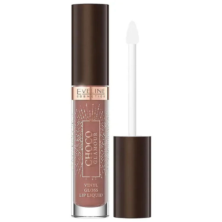 Eveline Choco Glamour Vinyl Liquid Lipstick with Glossy Lips Effect No.1 Ruby Chocolate 4.5ml