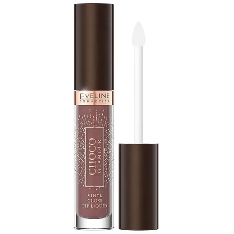 Eveline Choco Glamour Vinyl Liquid Lipstick with Glossy Lips Effect No. 02 Deep Cherry Chocolate 4.5ml