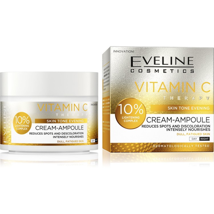 Eveline Vitamin C Illuminating Cream-Ampoule 10% Lightening Complex for Matte Skin 50ml