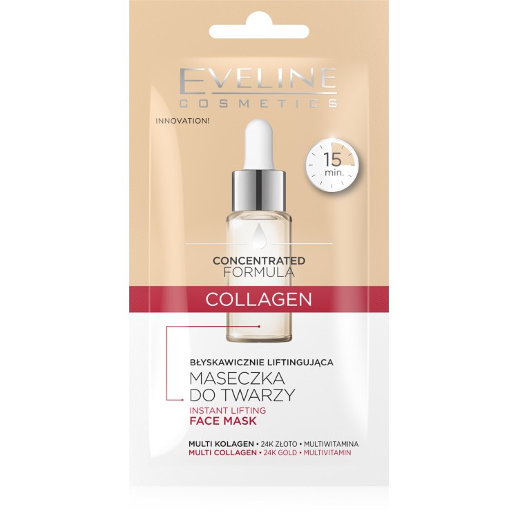 Eveline Concentrated Formula Collagen Instantly Lifting Face Mask for Very Dry Mature Skin 8ml