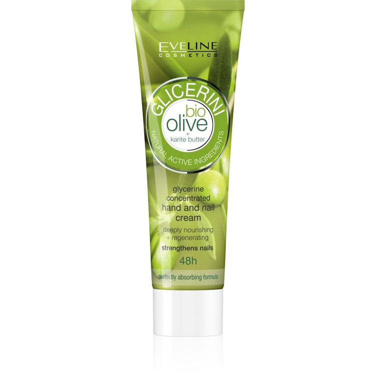 Eveline Glicerini Bio Olive Glycerin Deep Nourishing Smoothing Cream for Hands and Nails 125ml