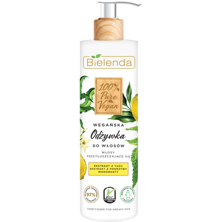 Bielenda 100% pure vegan Conditioner for greasy hair 240ml EXP: 04.2025