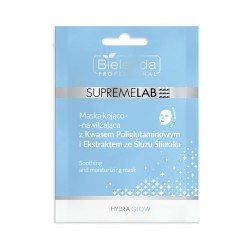 SUPREMELAB HYDRA GLOW Soothing and moisturizing mask with polyglutamic acid and snail slime extract 1pcs