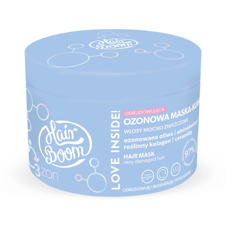 HAIR BOOM O3ZON Regenerating Ozone Mask - Treatment 225ml