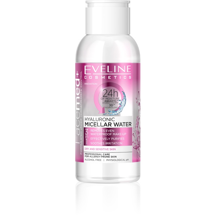 EVELINE HYALURONIC MICELLAR WATER 3 IN 1 100ml