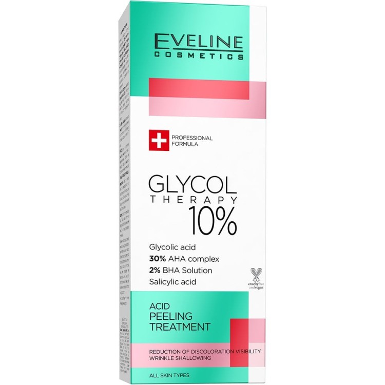 EVELINE GLYCOL THERAPY Acid peeling treatment 10% 20ML EXP: 11.2024