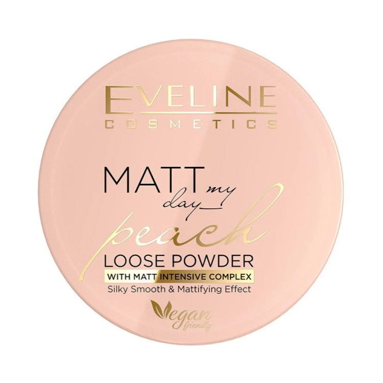 Eveline Matt My Day Peach Mattifying Smoothing Loose Powder 6g