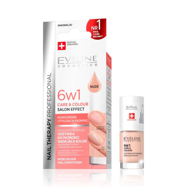 EVELINE NAIL THERAPY COLOUR NAIL CONDITIONER 6IN1 NUDE 5ml