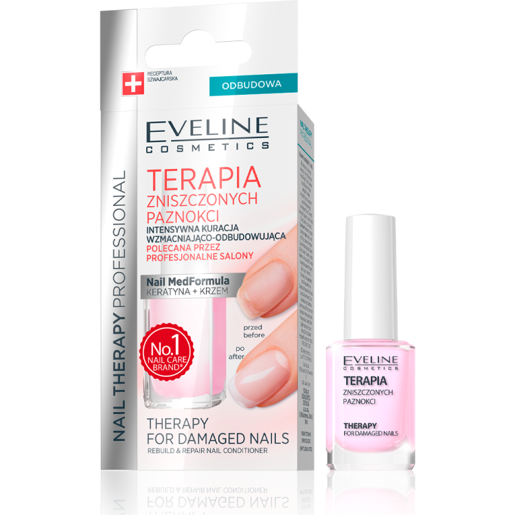 EVELINE NAIL THERAPY FOR DAMAGED NAILS REBUILD & REPAIR NAIL CONDITIONER 12ML