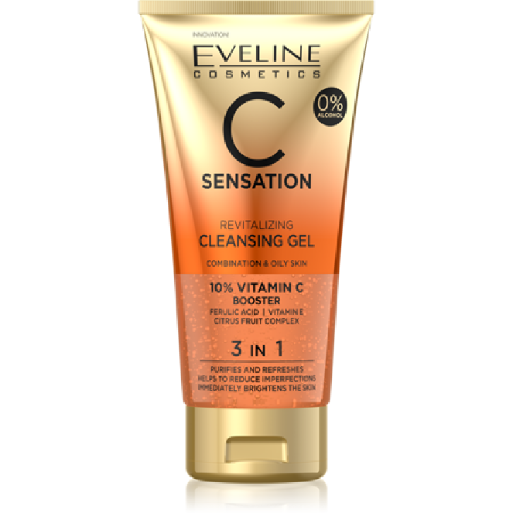 Eveline C Sensation Revitalizing Cleansing Wash Gel 3in1 150ml