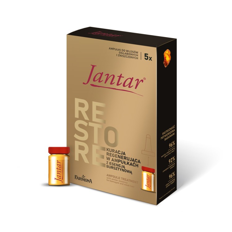 FARMONA JANTAR new Treatment in ampoules with amber essence  For  damaged and weak hair 5x5ml