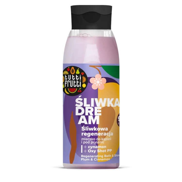 Farmona TUTTI FRUTTI Regenerating bath & shower milk Plum and Cinnamon 400ml