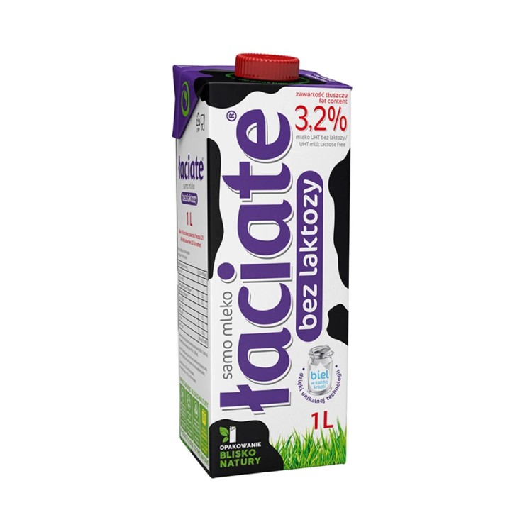 MLEKPOL ŁACIATE UHT milk  lactose free 3.2% 1L