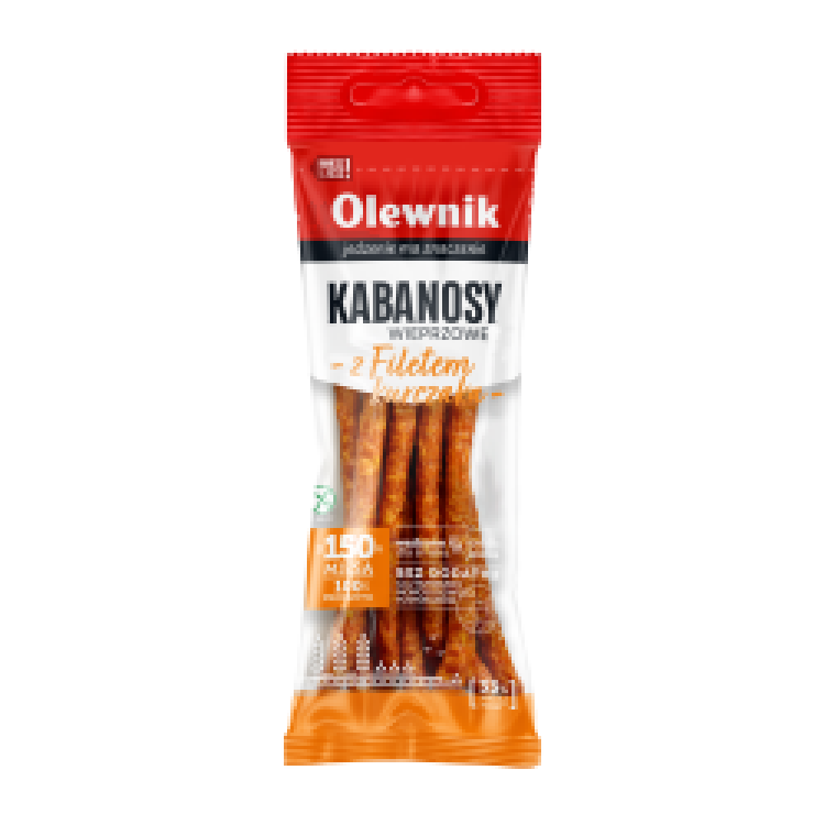 OLEWNIK KABANOSY PORK SAUSAGES WITH CHICKEN BREAST 105G