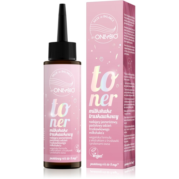 ONLYBIO HAIR IN BALANCE Hair toner STRAWBERRY MILKSHAKE  100 ml