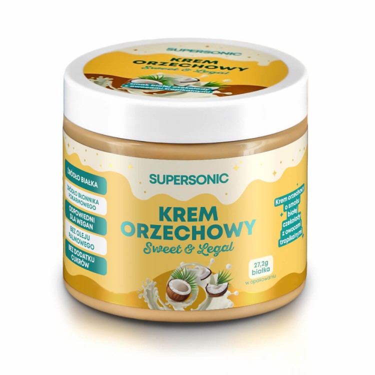 SUPERSONIC Protein nut spread  white chocolate with tropical fruits flavour 160g