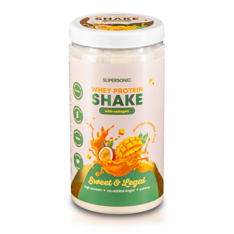 SUPERSONIC Protein shake mango-passion fruit flavour with collagen  560 g (16 servings)