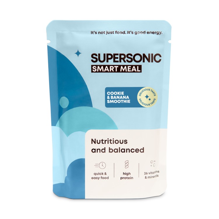 SUPERSONIC Smart Meal complete meal cookie-banana smoothie flavour 100g (1 serving)