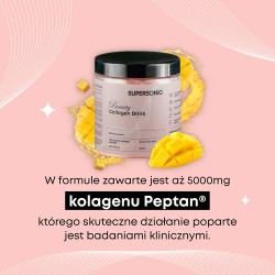 SUPERSONIC BEAUTY COLLAGEN DRINK WITH HYALURONIC ACID AND ELECTROLYTES MANGO FLAVOUR 180G