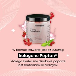 SUPERSONIC BEAUTY COLLAGEN DRINK WITH HYALURONIC ACID AND ELECTROLYTES CURRANT AND MINT FLAVOUR 180G