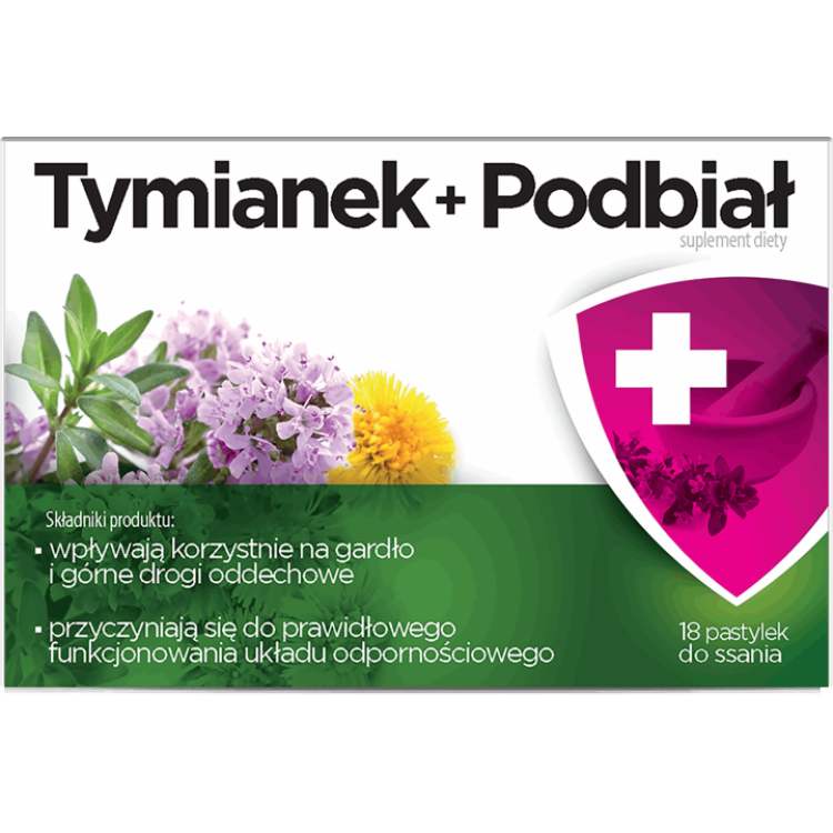 Aflofarm THYME & COLTSFOOT lozenges 18 pcs