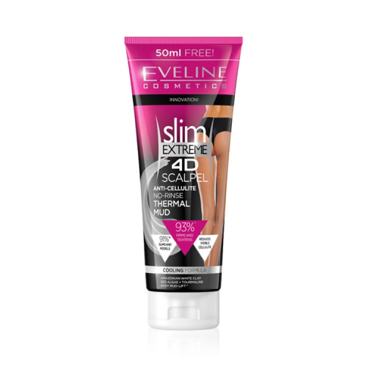 EVELINE SLIM EXTREME 4D SCALPEL ANTI-CELLULITE NO-RINSE THERMAL MUD 250 ML