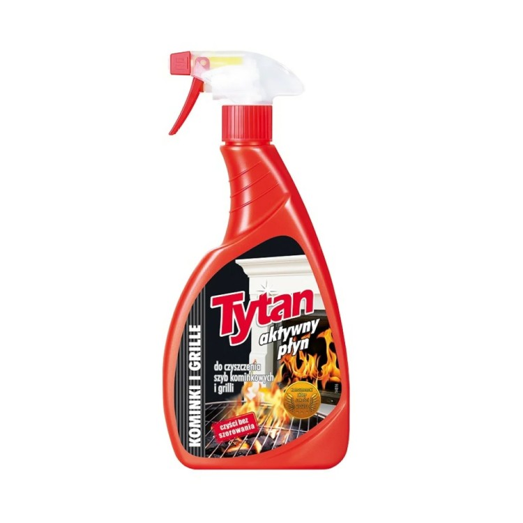 Tytan liquid cleaner for fireplace glass doors and grills - spray 500g